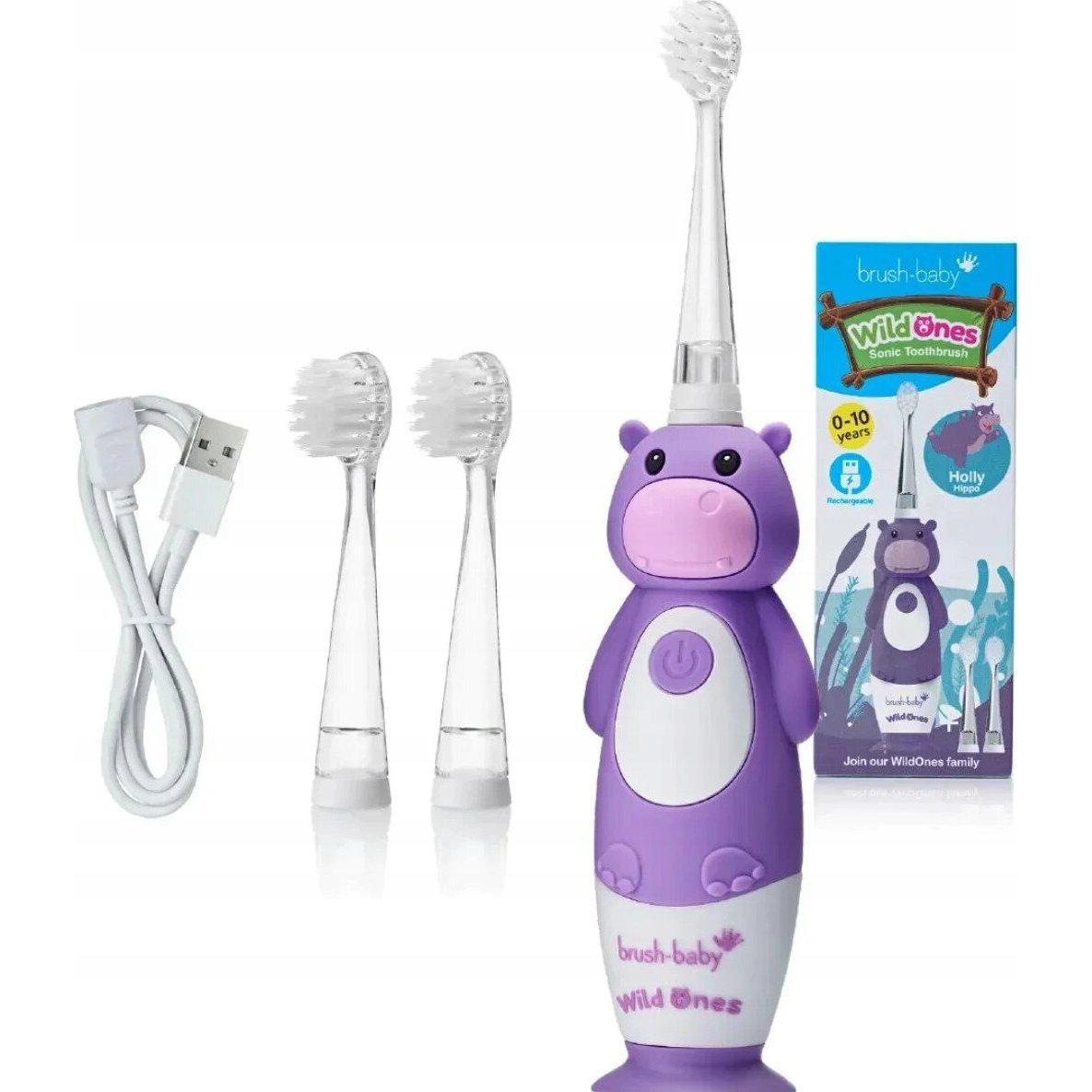 Brush-Baby WildOnes Hippo Elektromos Fogkefe Gyerekeknek