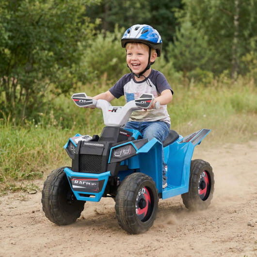 6V Kinder Elektrische ATV Quad Car mit abnehmbarem Anhänger-Weiß