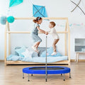 2-Person Foldable Mini Kids Fitness Rebounder Trampoline-Blue