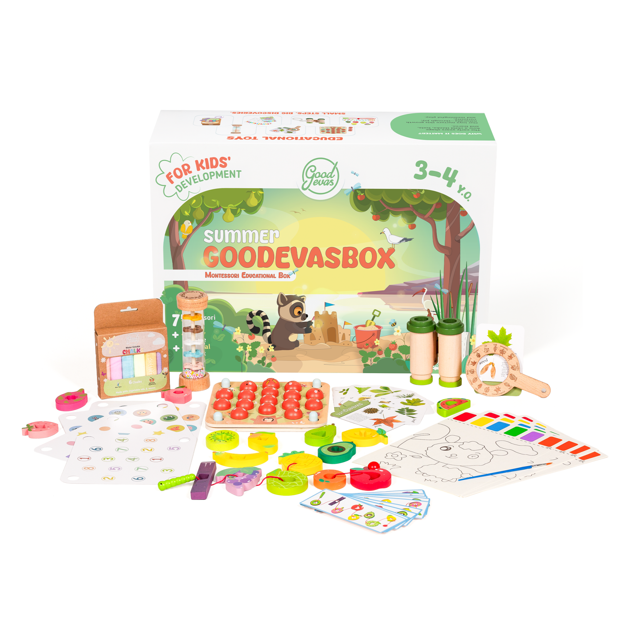 Sommer-Spielset für Kleinkinder (3–4 Jahre) — GoodevasBox