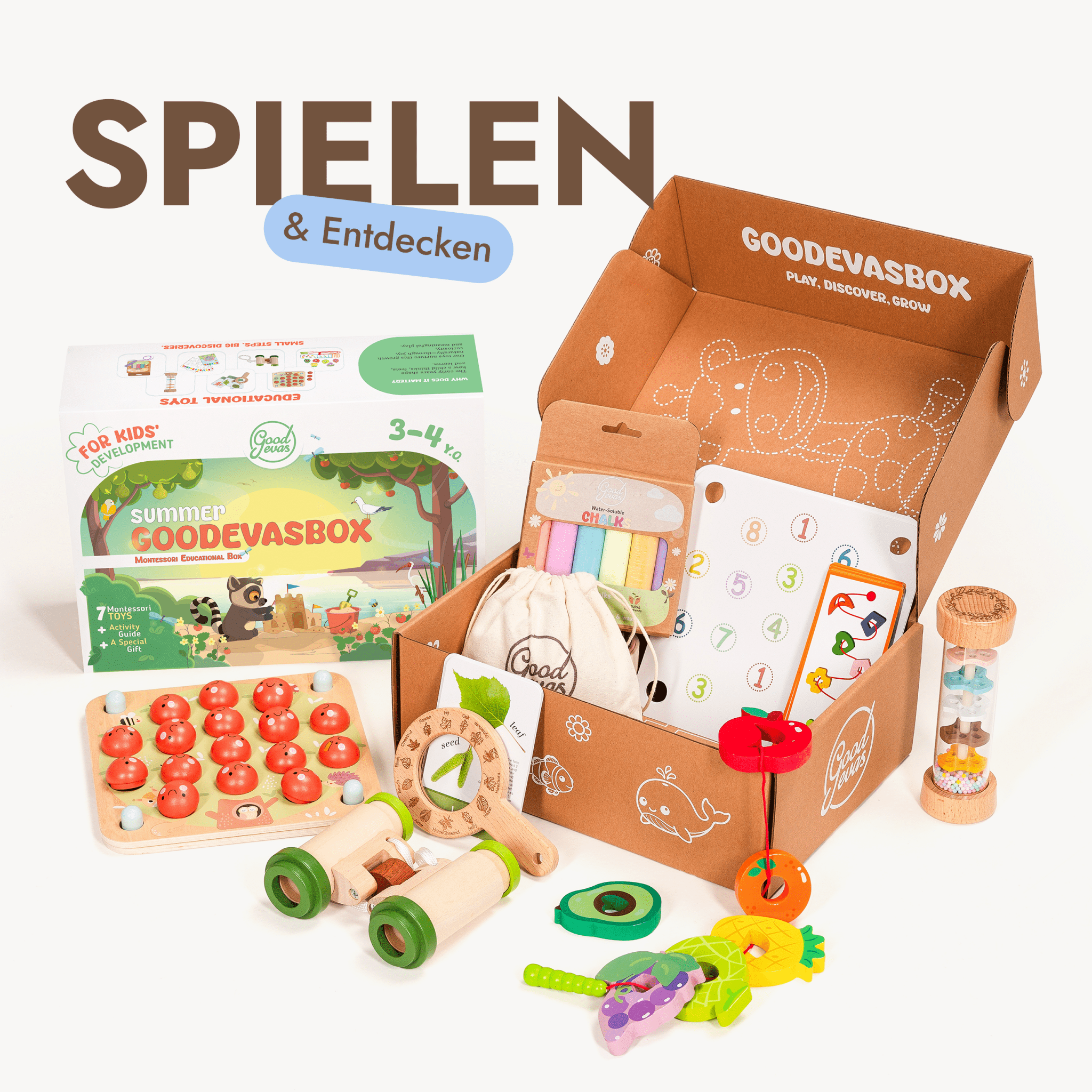 Sommer-Spielset für Kleinkinder (3–4 Jahre) — GoodevasBox