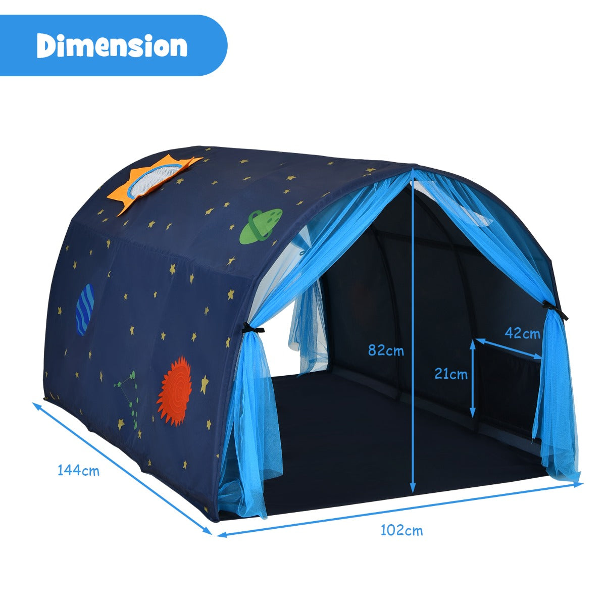 NNECW Kids Twin Sleeping Tent Playhouse with Carry Bag